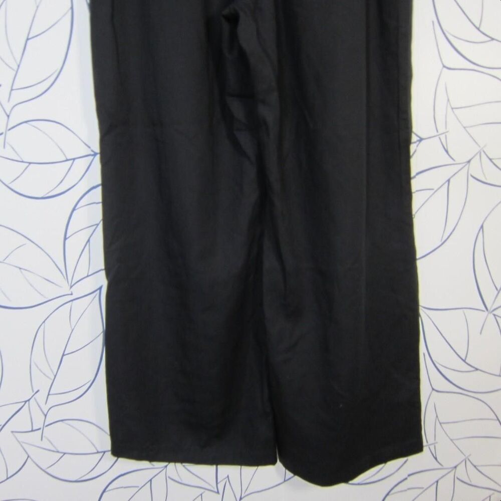 Abercrombie & Fitch Pleated Hi-Rise Wide Leg Dress Pants Black Size L New! - Picture 7 of 12